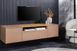 Hängendes TV-Board LOFT 160cm natur grau beige greige drei Fächer mit Schublade