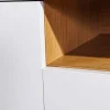 Hängendes TV-Board LOFT 150cm weiß natur fünf Fächer mit Schublade