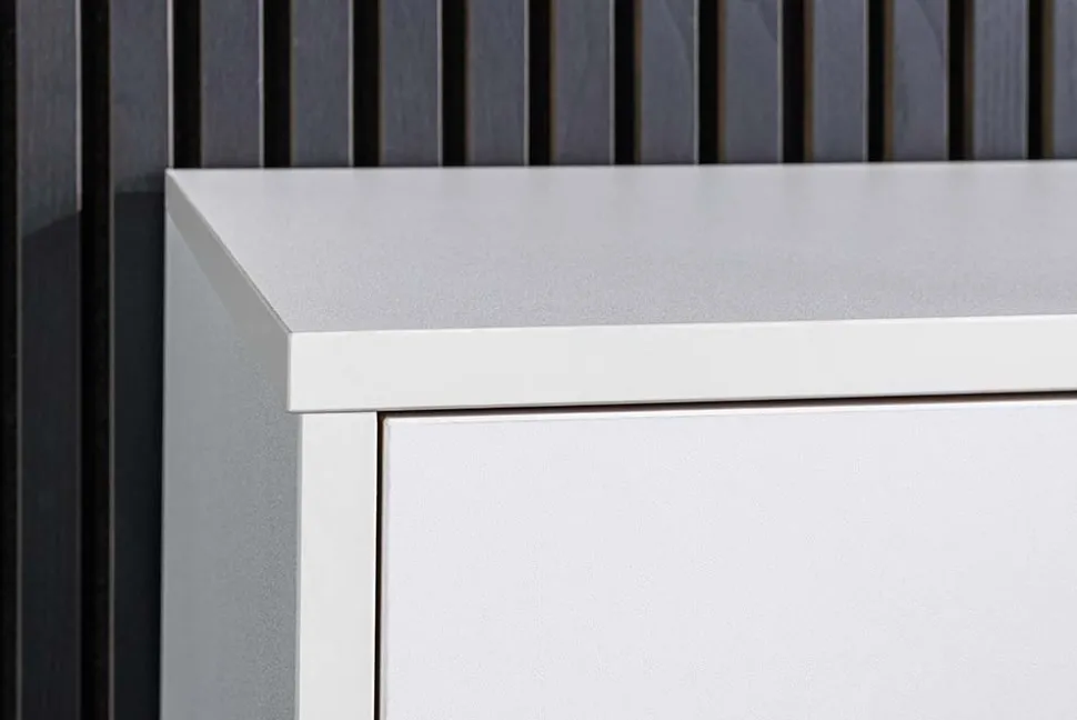 Hängendes TV-Board LOFT 150cm weiß natur fünf Fächer mit Schublade
