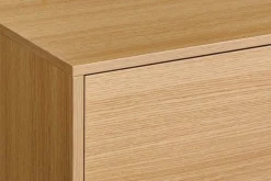 Hängendes TV-Board LOFT 150cm natur schwarz fünf Fächer mit Schublade