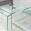 Hochwertiges 2er Set Glas Couchtisch FANTOME 100cm transparent