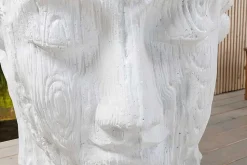 Imposanter XXL Kopf BUDDHA 110cm weiß GRC Beton