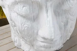 Imposanter XXL Kopf BUDDHA 110cm weiß GRC Beton