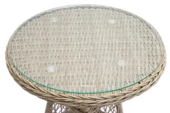 In- und Outdoor Garten-Set ELYSEE natur grau Polyrattan Aluminium inkl. Tisch Kissen