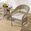 In- und Outdoor Garten-Set ELYSEE natur taupe Polyrattan Aluminium inkl. Tisch Kissen