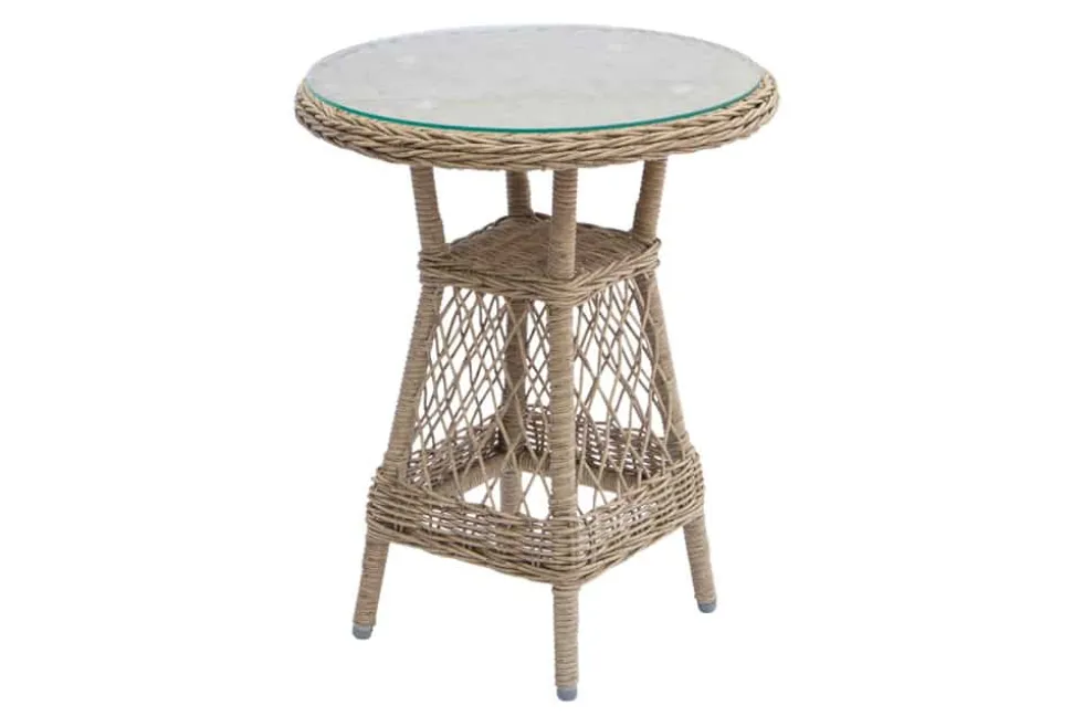In- und Outdoor Garten-Set ELYSEE natur taupe Polyrattan Aluminium inkl. Tisch Kissen