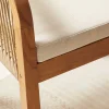 In- und Outdoor Gartenstuhl BALI ROPE natur beige Akazie wetterfest mit Armlehne Kissen