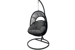 In- und Outdoor Hängesessel AIR ROPE anthrazit schwarz inkl. Kissen