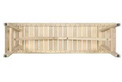 In- und Outdoor Sitzbank BALI 110cm natur hell Akazienholz wetterfest Balkonbank