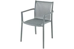 In- und Outdoor Stuhl STUDIO ITALIA anthrazit stapelbar wetterfest Gartenstuhl