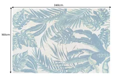 In- und Outdoor Teppich LEAF 240x160cm grün beige Blatt-Design wetterfest