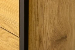 Industrial Bücherregal SLIM LINE 185cm Wildeiche schwarz Metall mit Schubladen