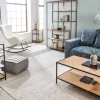 Industrial Bücherregal SLIM LINE 185cm Wildeiche schwarz sechs Regalböden