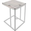 Industrial Beistelltisch SCANDINAVIA 60cm Akazie Massivholz Laptoptisch mit Tablet-Halterung