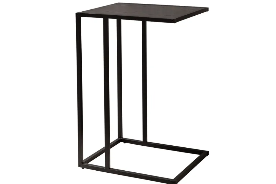 Industrial Beistelltisch SLIM LINE 43cm Esche schwarz Laptoptisch