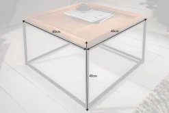 Industrial Couchtisch ELEMENTS 60cm Eiche natur abnehmbares Tablett