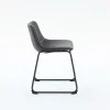 Industrial Design Stuhl DJANGO grau Cord mit Metallgestell