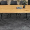 Industrial Esstisch APARTMENT 140cm natur Wildeiche schwarzes Metallgestell