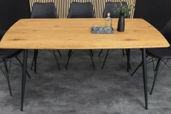 Industrial Esstisch APARTMENT 140cm natur Wildeiche schwarzes Metallgestell