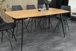 Industrial Esstisch APARTMENT 140cm natur Wildeiche schwarzes Metallgestell