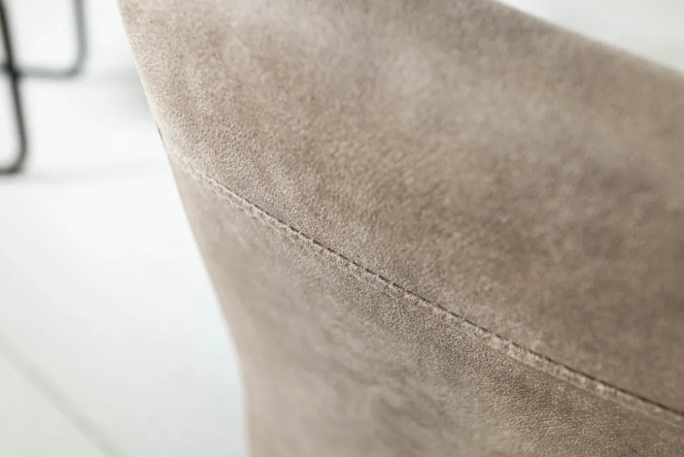 Industrial Freischwinger Stuhl APARTMENT antik taupe mit Metallgestell