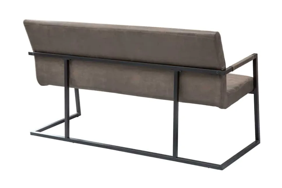 Industrial Freischwinger Bank LOFT 160cm taupe mit Armlehne