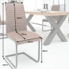 Industrial Freischwinger Stuhl APARTMENT antik braun mit Metallgestell