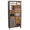 Industrial Schubladenschrank SECRETS 150cm braun schwarz Metall Pinienholz Vintage