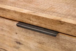 Industrial Sideboard FACTORY 180cm Akazie Massivholz weiß gekälkt Kommode mit Schubladen