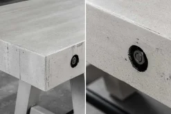 Industrial Sitzbank FINCA 165cm grau Pinie recyceltes Massivholz Eisen