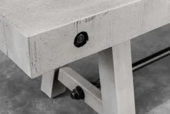 Industrial Sitzbank FINCA 165cm grau Pinie recyceltes Massivholz Eisen