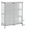 Industrial Vitrine DURA STEEL 80cm schwarz Metall Riffelglas