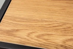 Industrial Wandregal SLIM LINE 90cm Wildeiche schwarz fünf Regalböden