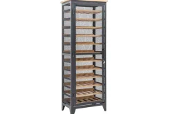 Industrial Weinschrank BODEGA 184cm recyceltes Pinienholz natur Weinregal für 72 Flaschen