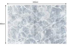 Maritimer Teppich OCEAN 230x160cm blau weiß Flachgewebe Indoor-Teppich