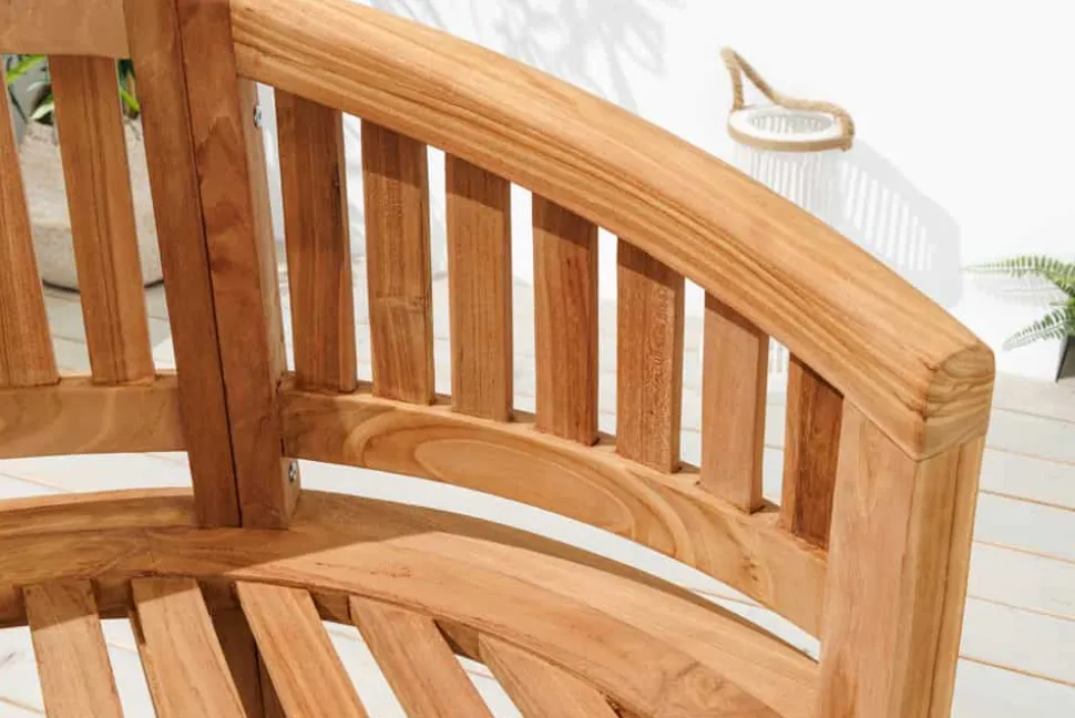 Massive Gartenbank EMPIRE TEAK 120cm natur Teakholz
