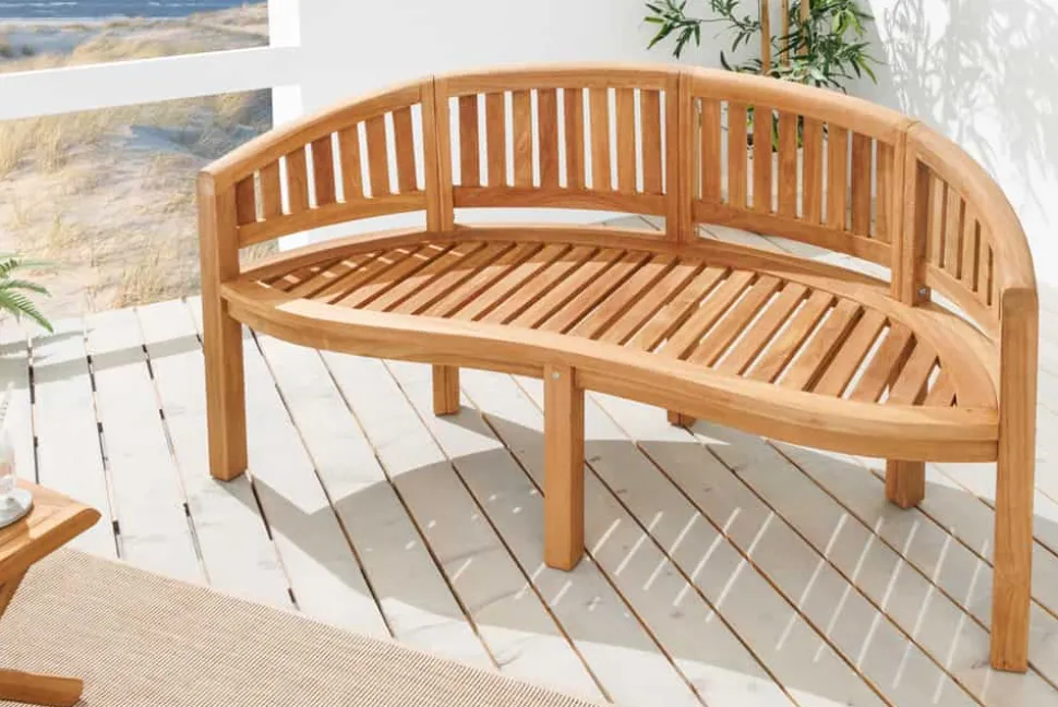 Massive Gartenbank XXL EMPIRE TEAK 150cm natur Teakholz