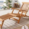Massive Gartenliege EMPIRE TEAK 175cm natur Teakholz Deckchair verstellbar