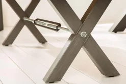 Massive Sitzbank THOR 180cm Wild Eiche geölt im Industrial Design