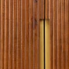 Massiver Barschrank GATSBY 140cm braun Mangoholz gold Metallgestell Retro