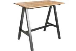 Massiver Bartisch CASTLE 120cm Wildeiche natur Stehtisch Industrial Design