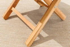 Massiver Beistelltisch EMPIRE TEAK 45cm natur Teakholz wetterfest