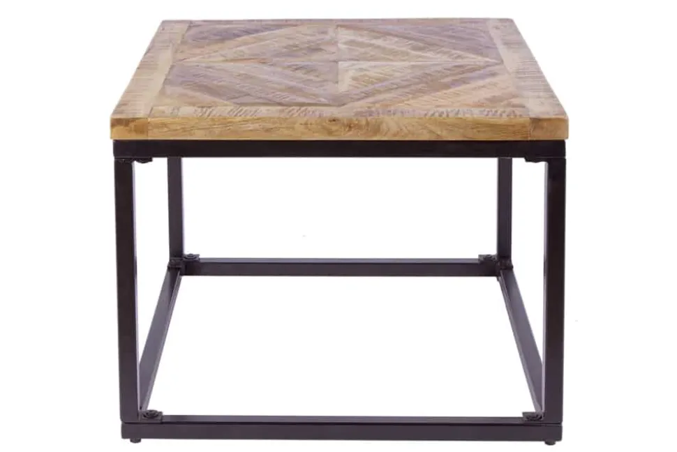 Massiver Beistelltisch INFINITY HOME 60cm Mangoholz Industrial Design