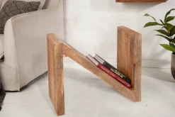 Massiver Beistelltisch Z 45cm Mangoholz Z-Form in Handarbeit gefertigt