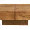 Massiver Couchtisch BOLT 70cm braun Mangoholz honey finish handmade