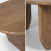 Massiver Couchtisch ORGANIC 120cm natur honey finish Mangoholz organische Form