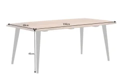 Massiver Couchtisch ORGANIC LIVING 110cm natur Akazienholz mit Baumkante