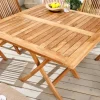 Massiver Esstisch EMPIRE TEAK 100cm natur Teakholz klappbar