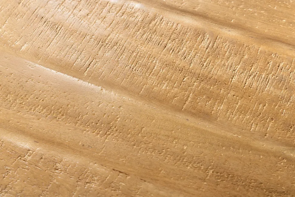 Massiver Esstisch GALAXIE 240cm braun Mangoholz oval schwarz Eisen Sterngestell