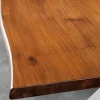 Massiver Esstisch GENESIS 200cm braun Akazienholz schwarz X-Gestell Baumkante